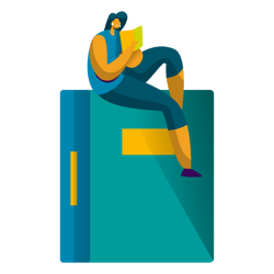 ilustracao biblioteca virtual